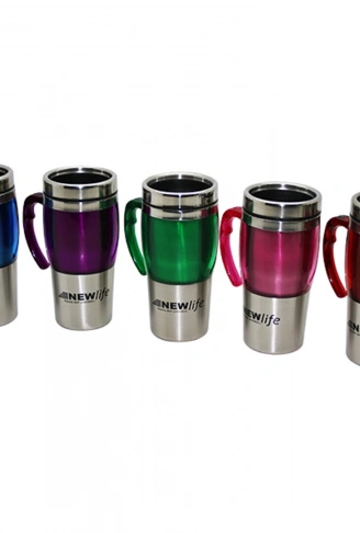 UZUN KROM - RENKLİ TERMOS BARDAK 450ML. (4940)