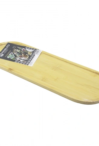 UZUN OVAL  AHŞAP BAMBU SUNUM TEPSİ  16X45CM (4940)