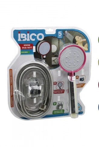 VAKUMLU - KROM  LÜKS DUŞ SETİ DUŞ BAŞLIK=5 MOD=FONKSİYON ÖRGÜLÜ HORTUM=1.5MT MAFSAL=3 KADEME (4940)