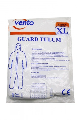 VENTO XL GUARD KORUYUCU TULUM BEYAZ - HAFİF - NON-WOVEN KUMAŞ BOY: 179-187CM - GÖĞÜS: 108-115CM (4940)