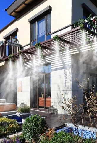 Veranda Sera Havuz Alanları Su Sisi Sistemi Dış Mekan Soğutma Kiti 10 Metre