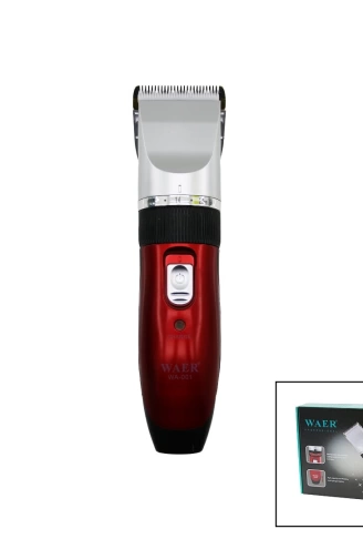 WAER WA-001 SAÇ SAKAL KESME TRAŞ MAKİNESİ ÇİFT BATARYAFİŞ ŞARJLIKESİM AYARLI BIÇAK=0.8--2.0MMR.KROM KAPLI GÖVDE (4940)