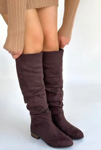 Winda Kahverengi Süet Körüklü Çizme