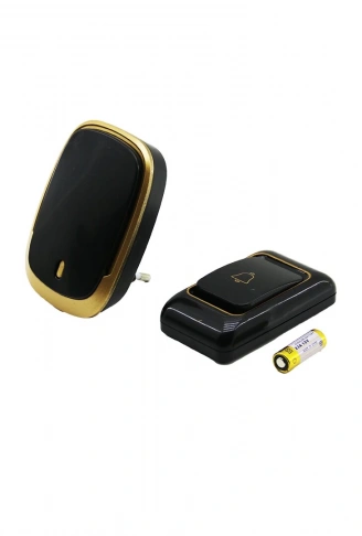 WİRELESS KABLOSUZ KAPI ZİLİ  PİLLİ   100MT MENZİL  SİYAH RENK (4940)