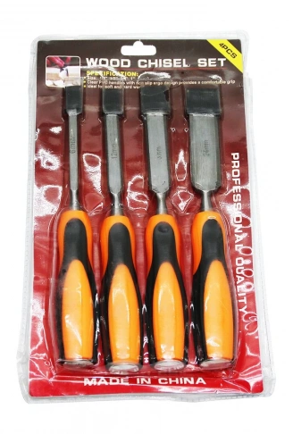 WOOD CHISEL 4 PARÇA 6-12-18-24MM İSKARPELA SET (4940)