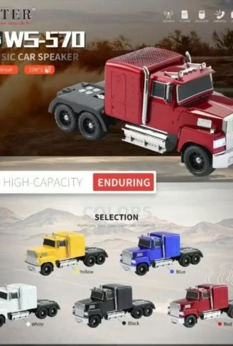 WS-570 Araba Şekli Bluetooth Hoparlör Retro HIFI Stereo Soundbox Masaüstü Bilgisayar Müzik Çalar (4940)