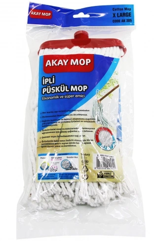 X LARGE ÖRGÜLÜ İPLİ  PÜSKÜL PAMUK MOP (4940)