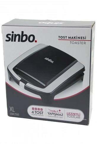 XL  ELEKTRİKLİ TOST MAKİNESİ   4 TOST   YAPIŞMAZ YÜZEY   1500W  SSM-2550 (4940)