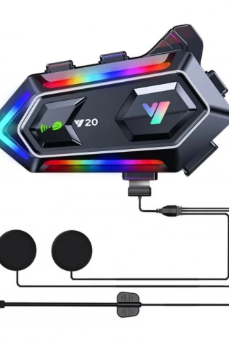 Y20 Motorsikletler İçin Kablosuz Bluetooth Kulaklıklı – Suya Dayanıklı, Uzun Ömürlü Batarya, Gürültü Engelleme Özellikli Kask Kulaklığı (4940)