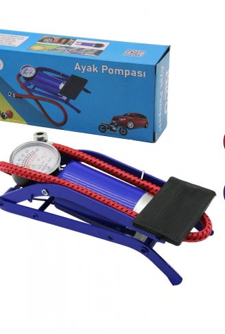 YAYAT MODELİNCE PİSTONLU AYAK POMPASI OTO-ARAÇ - BİSİKLET-MOTOR LASTİK - TOP - ŞİŞME HAVUZ-YATAK (4940)