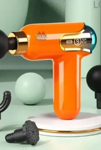 Yeni Nesil Darbeli Titreşimli Şarjlı Sporcu Masaj Tabancası 4 Başlıklı LC-002 (4940)