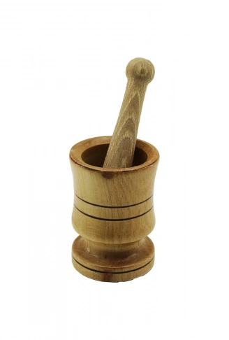 YERLİ - CİLALI   AYAKLI - NO:3   AHŞAP  HAVAN  SARIMSAK DÖVECEK   FİLELİ (4940)