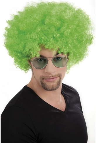 Yeşil Renk Kıvırcık Afro Bonus Peruk (4940)