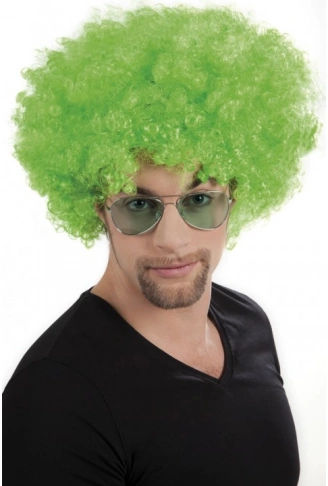 Yeşil Renk Kıvırcık Afro Bonus Peruk (4940)