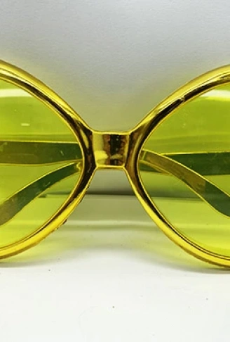 Yeşilçam Temalı Parti Gözlüğü Gold Renk 7x16 cm (4940)