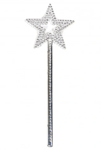 Yıldız Model Peri Asası Melek Asası Prenses Asası Metalize Gümüş Renk (4940)