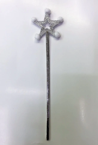 Yıldız Peri Asası Sihirli Değnek Beyaz Ponponlu (4940)