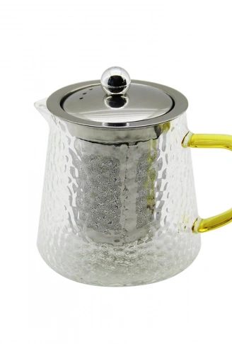 YUVARLAK KABARTMALI - BOROSİLİKAT  CAM DEMLİK 550ML (4940)