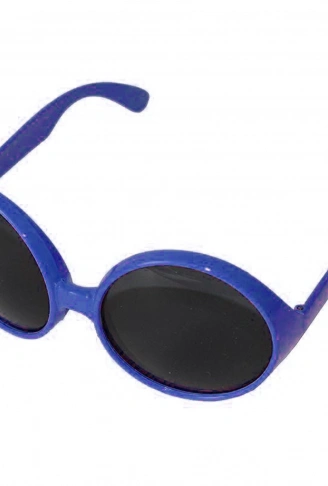 Yuvarlak Yeşilçam 80 li 90 lı Yıllar Parti Gözlüğü Retro Mavi Renk (4940)