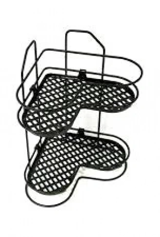 ZARİF 2Lİ KÖŞELK SİYAH BEYAZ KROM (4940)