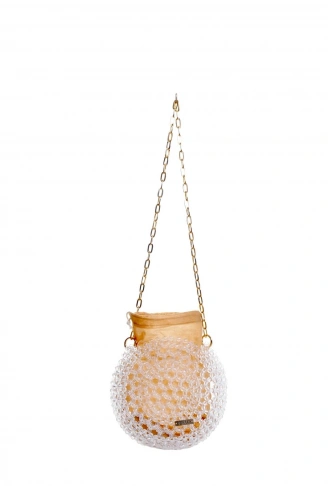 Zincir kollu taş işlemeli çanta kese model