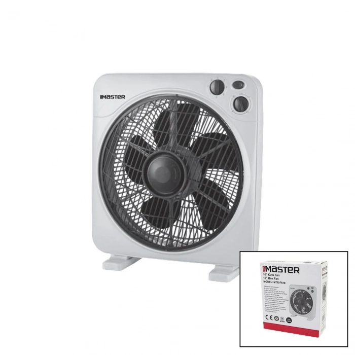 10 İNÇ  KUTU FAN  VANTİLATÖR  3 KADEME HIZ   6 PLASTİK KANAT 38W  60DK.ZAMAN AYARLI MTR-F610 (4940)