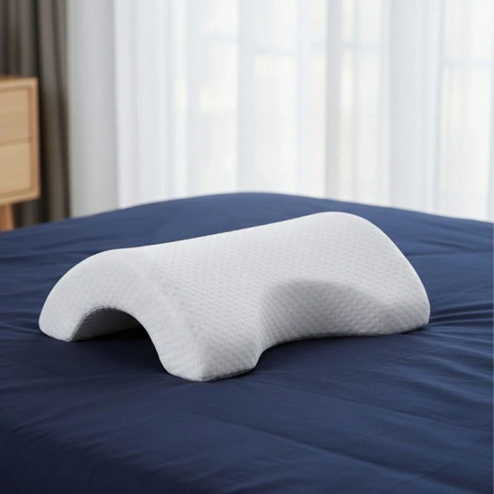 % 100 Visco Kavisli Ortopedik Yıkanabilir Kumaş Kılıflı Bel Boyun Bacak Ağrıları İçin Yastık (4940)