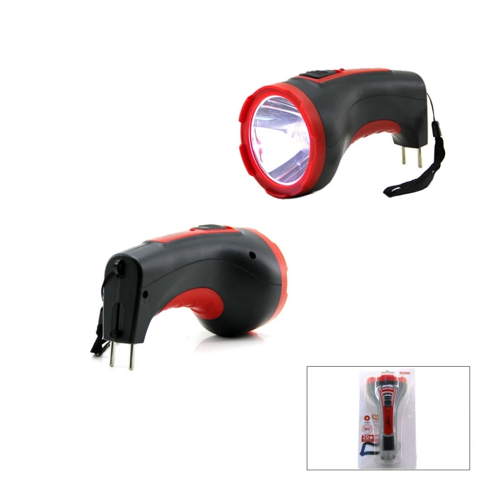 10W TEK LED BOMBELİ GÖVDE FİŞ ŞARJLI EL FENERİ UZUN MESAFELİ KAMBUR (4940)
