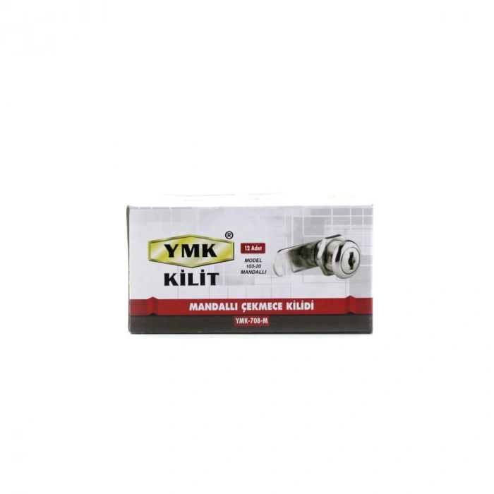 12 ADET OVAL - MANDALLI DOLAP - ÇEKMECE KİLİT 20MM (4940)