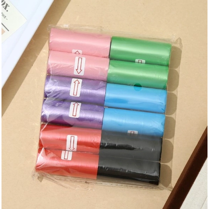 12 li Köpek Dışkı Poşet Düz Renkli Set (4940)