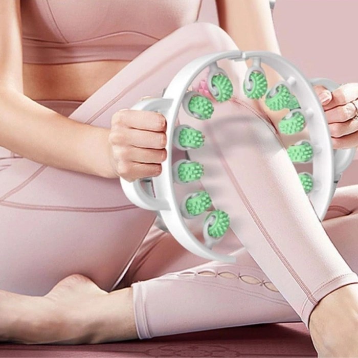 12 Tekerlekli Ayarlanabilir Bacak,Bel ve Kol Masaj Aleti – 360° Tam Daire Derin Doku Kas ve Lenfatik Masaj Silindiri (4940)