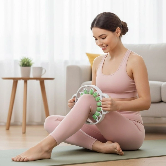 12 Tekerlekli Ayarlanabilir Bacak,Bel ve Kol Masaj Aleti – 360° Tam Daire Derin Doku Kas ve Lenfatik Masaj Silindiri (4940)