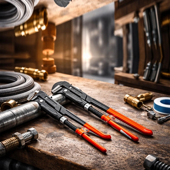 1.5 INC PARMAK MAŞALI ÇELİK BORU ANAHTARI KAYMAZ KILIFLI SAP KTX-023 (4940)