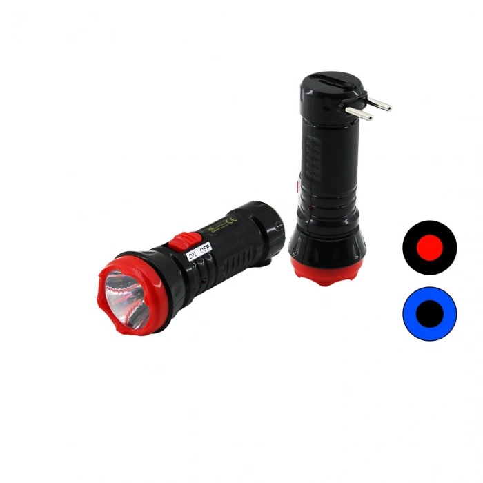 1W TEK LED FİŞ ŞARJLI EL FENERİ UZUN MESAFELİ (4940)