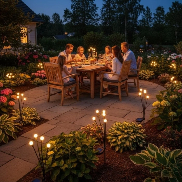 2 Adet Güneş Enerjili Plastik Bahçe Lambası – LED Dış Mekan Top Aydınlatma, Otomatik Açılıp Kapanan Solar Işık (4940)