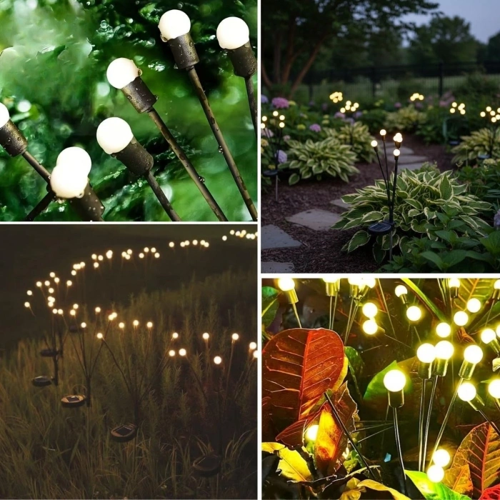 2 Adet Güneş Enerjili Plastik Bahçe Lambası – LED Dış Mekan Top Aydınlatma, Otomatik Açılıp Kapanan Solar Işık (4940)