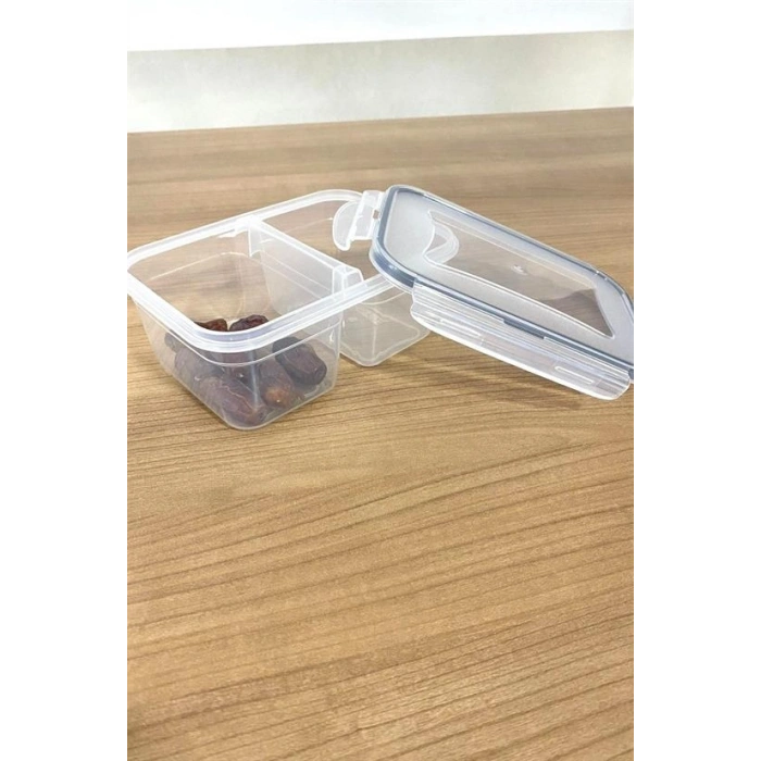 2 Bölmeli 0,45+0,45 Litre Kilitli Kapaklı Erzak Saklama Kabı LC-524 (4940)