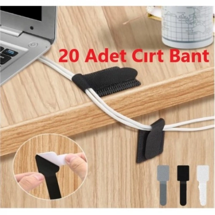 20 Adet Kendinden Yapışkanlı Cırt Cırtlı Bant (4940)