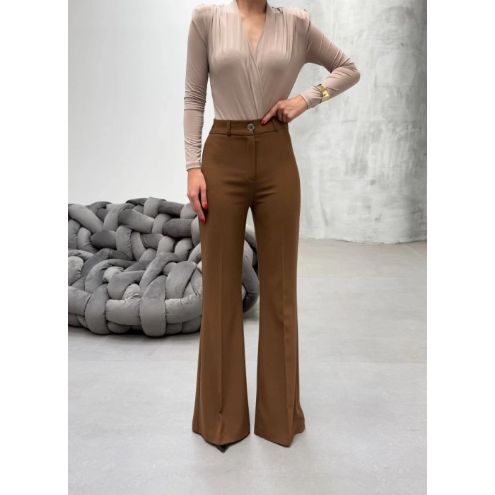 230 Gr Poly Viscose Full Lycra İspanyol Paça Pantolon