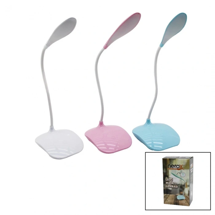 2IN1=ŞARJLI - PİLLİ 18LEDLİ MASA LAMBASI OYNAR BAŞ -DOKUNMATİK AÇ KAPA - 3 KADEME IŞIK (4940)