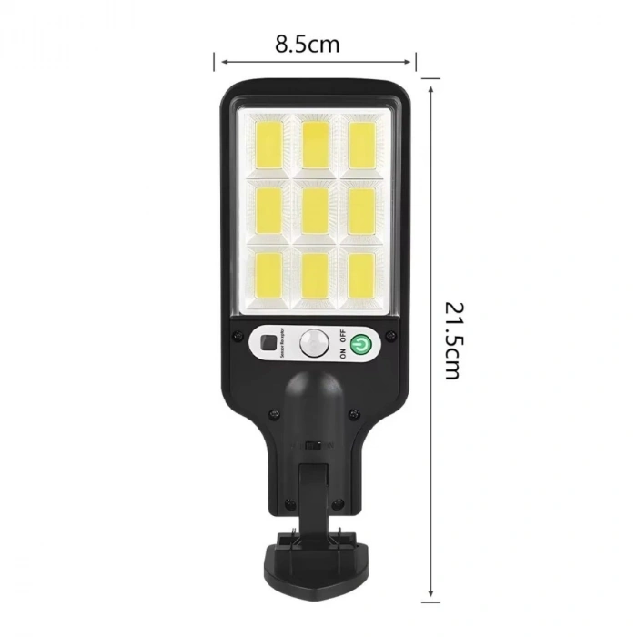 3 Farklı Işık Modlu Güneş Enerjisiyle Şarj Olan Dış Mekan Uyumlu Kumandalı Solar Duvar LEDİ (4940)