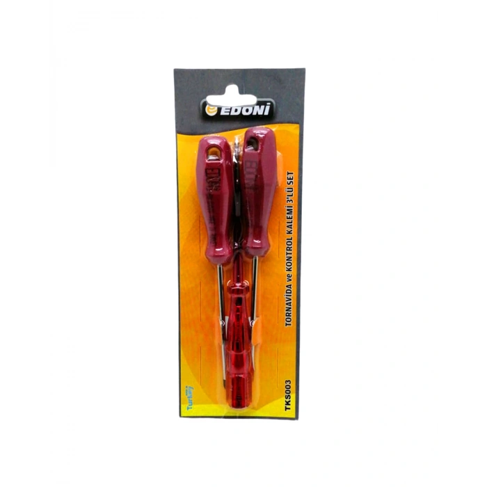 3  PARÇA  SET TORNAVİDA YILDIZ - DÜZ - KONTROL KALEMİ (4940)