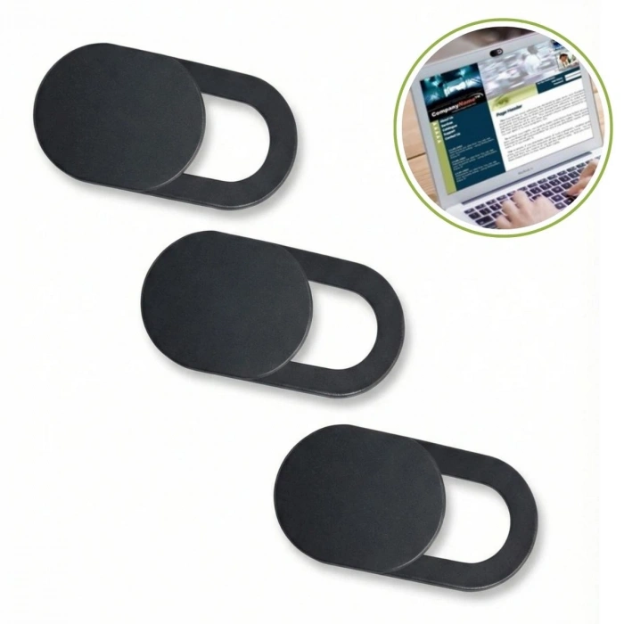 3’lü Webcam Kapatıcı – Laptop, Tablet ve Telefon Uyumlu Gizlilik Kamera Kapağı (Plastik) (4940)