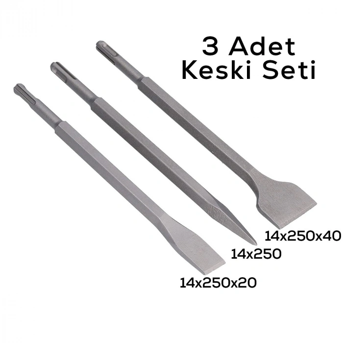 3PCS MURÇ SETİ SİVRİ -DÜZ 25CM (4940)