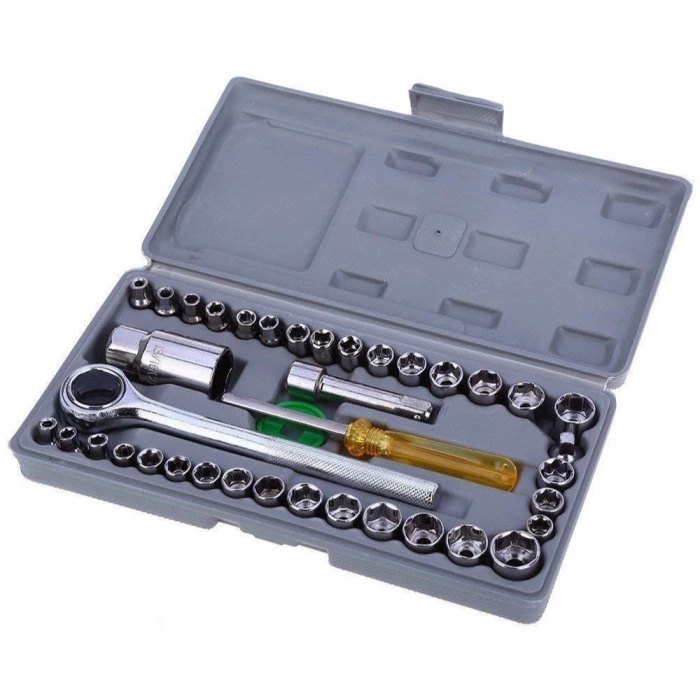 40 PARÇA  LOKMA TAKIMI PLASTİK KUTULU COMBINATION SOCKET WRENCH SET (4940)