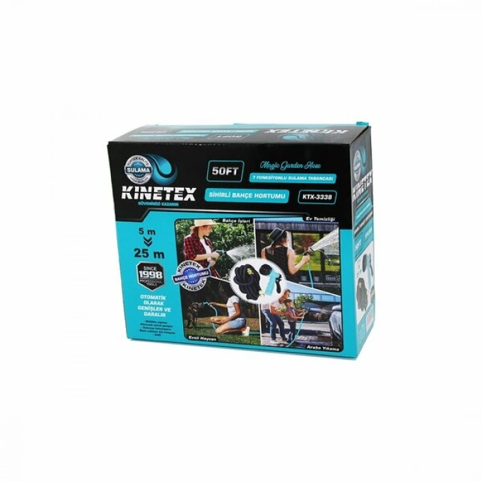 5 METREDEN 25 METREYE UZAYAN KUTULU  SİHİRLİ BAHÇE HORTUMU 50FT (4940)