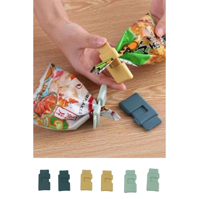 6'lı Hava Sızdırmaz Poşet Torba Ambalaj Ve Paket Kıstırmalı Kapatma Klipsi (4940)