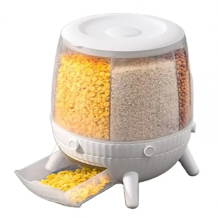 6 Bölmeli 360 Derece Dönebilen 6 Lt Bakliyat Organizeri (4940)