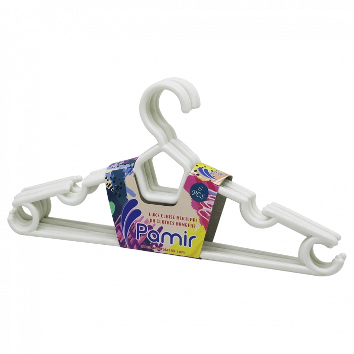 6 PARÇA  PLASTİK KARİZMA ELBİSE ASKI (4940)