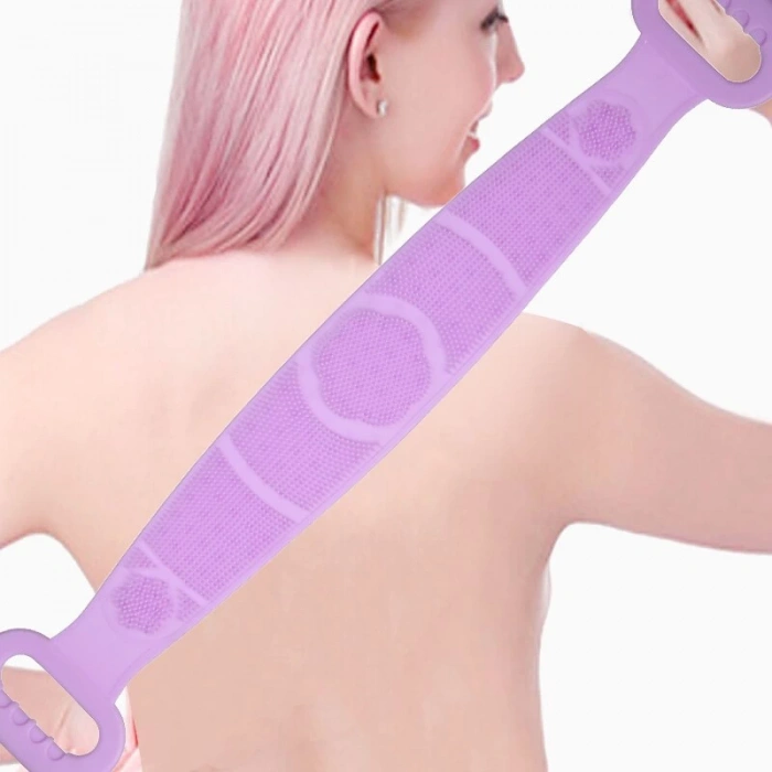 70 cm Çift Taraflı Sırt Kesesi -Silikon Duş Kesesi - Peeling Banyo Kesesi (4940)